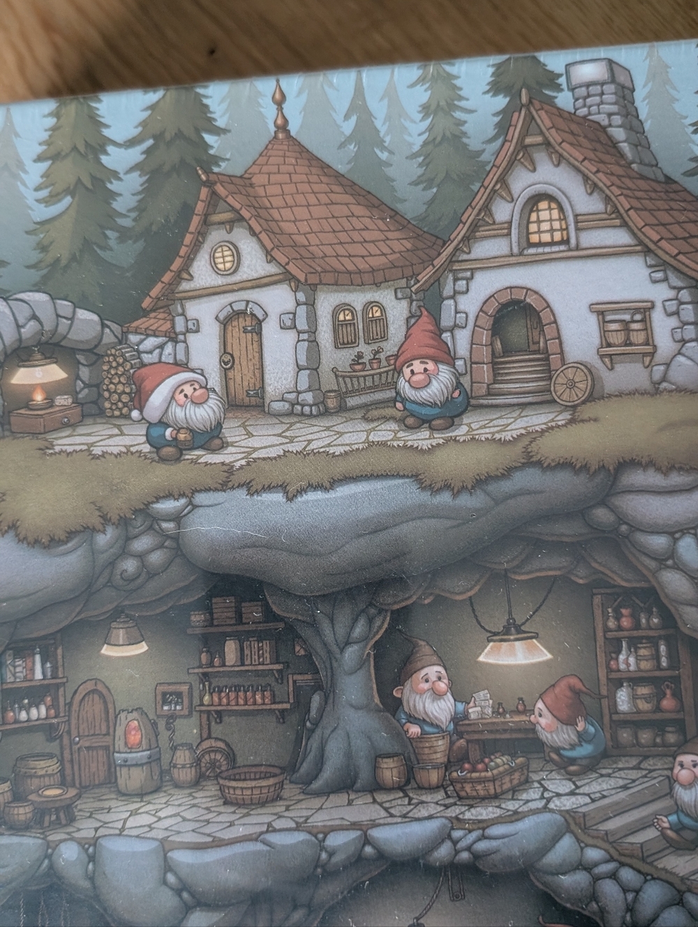 🧩 3 for $25 - Larkipuzz Gnome Home 1000 Piece Puzzle - Picture 4 of 8
